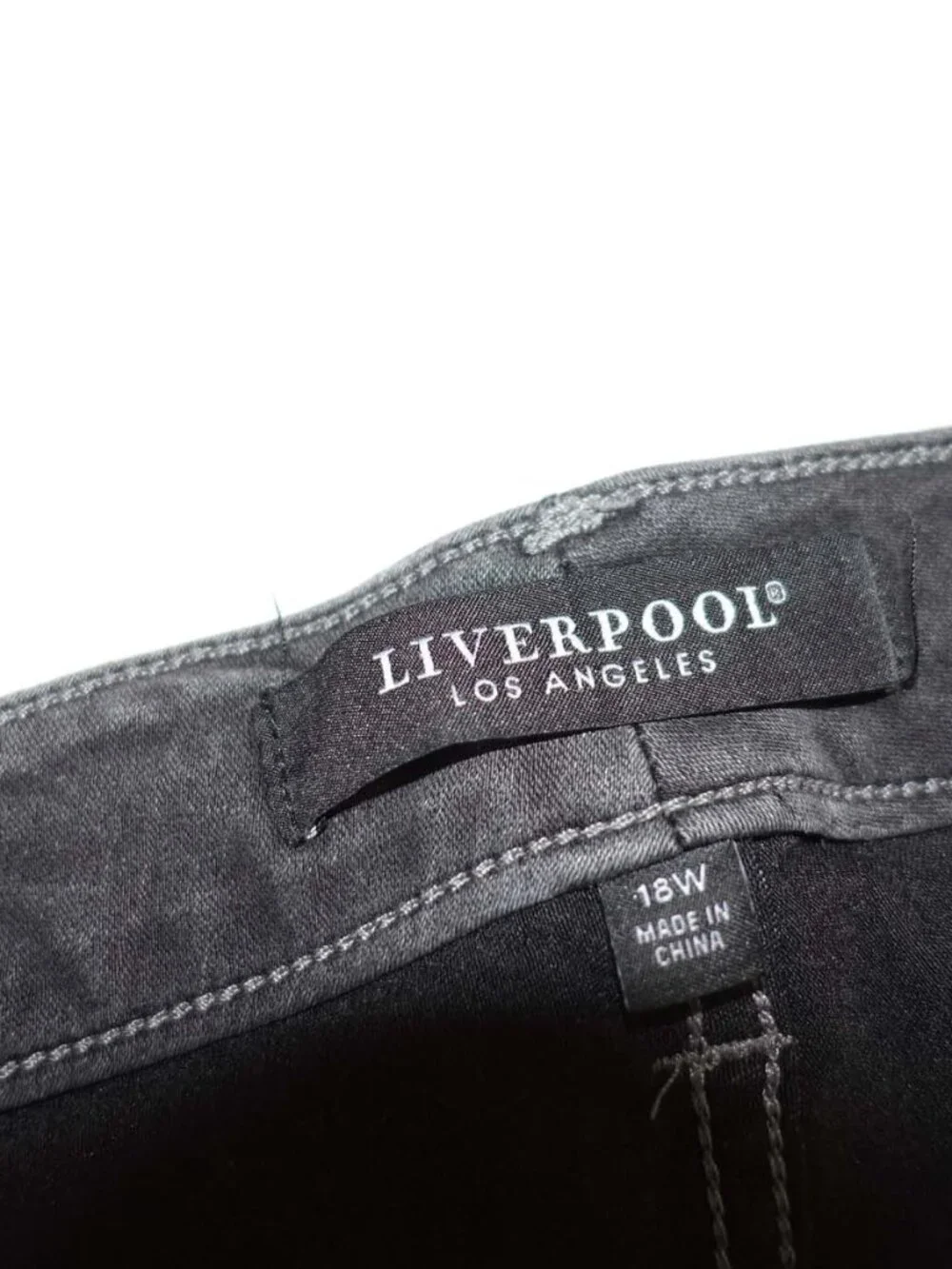 Liverpool Women's Abby Ankle Skinny Jeans Size 18W Gray Mid Rise Stretch Denim